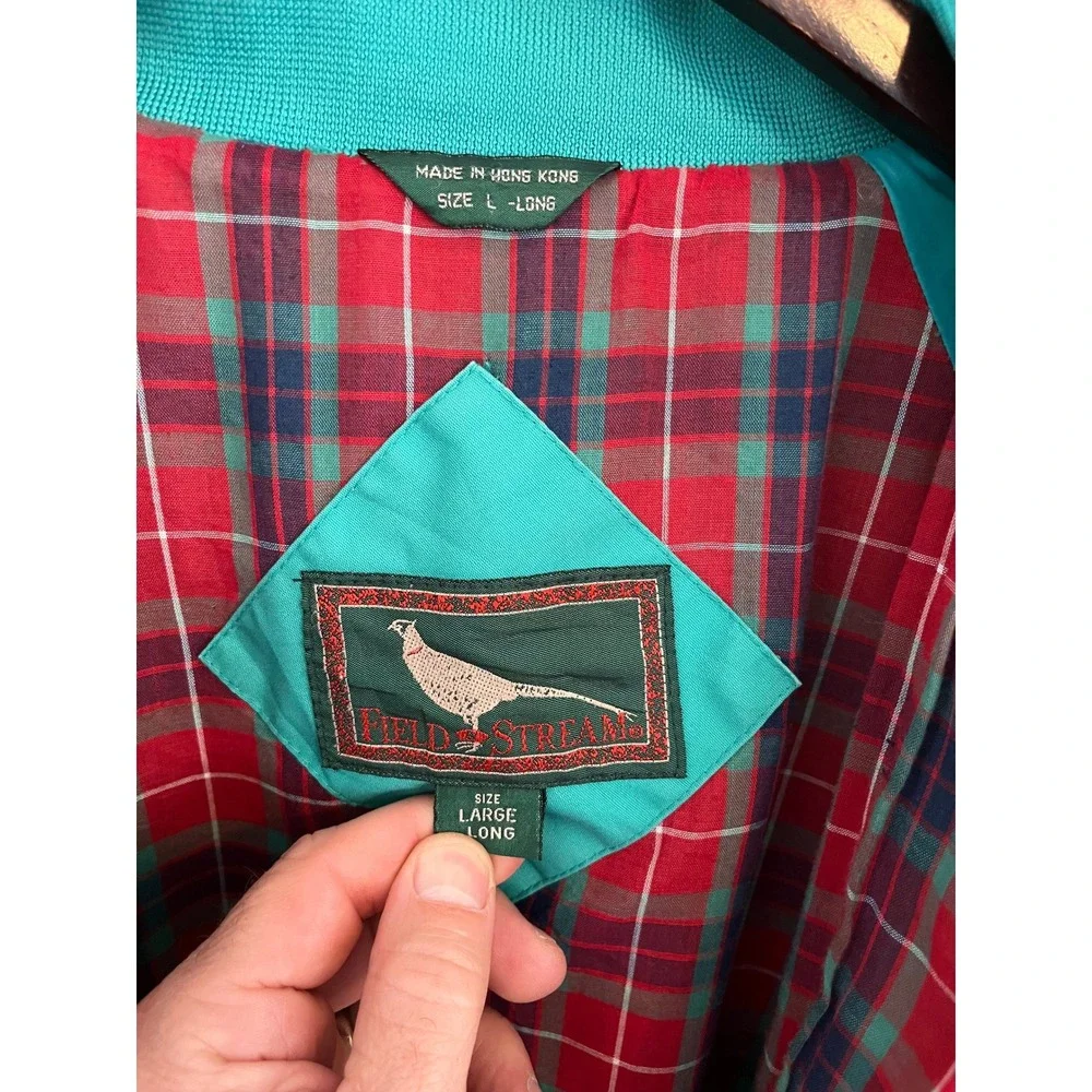 Vintage Field & Stream Naturally Faded Teal Harrington Jacket‎